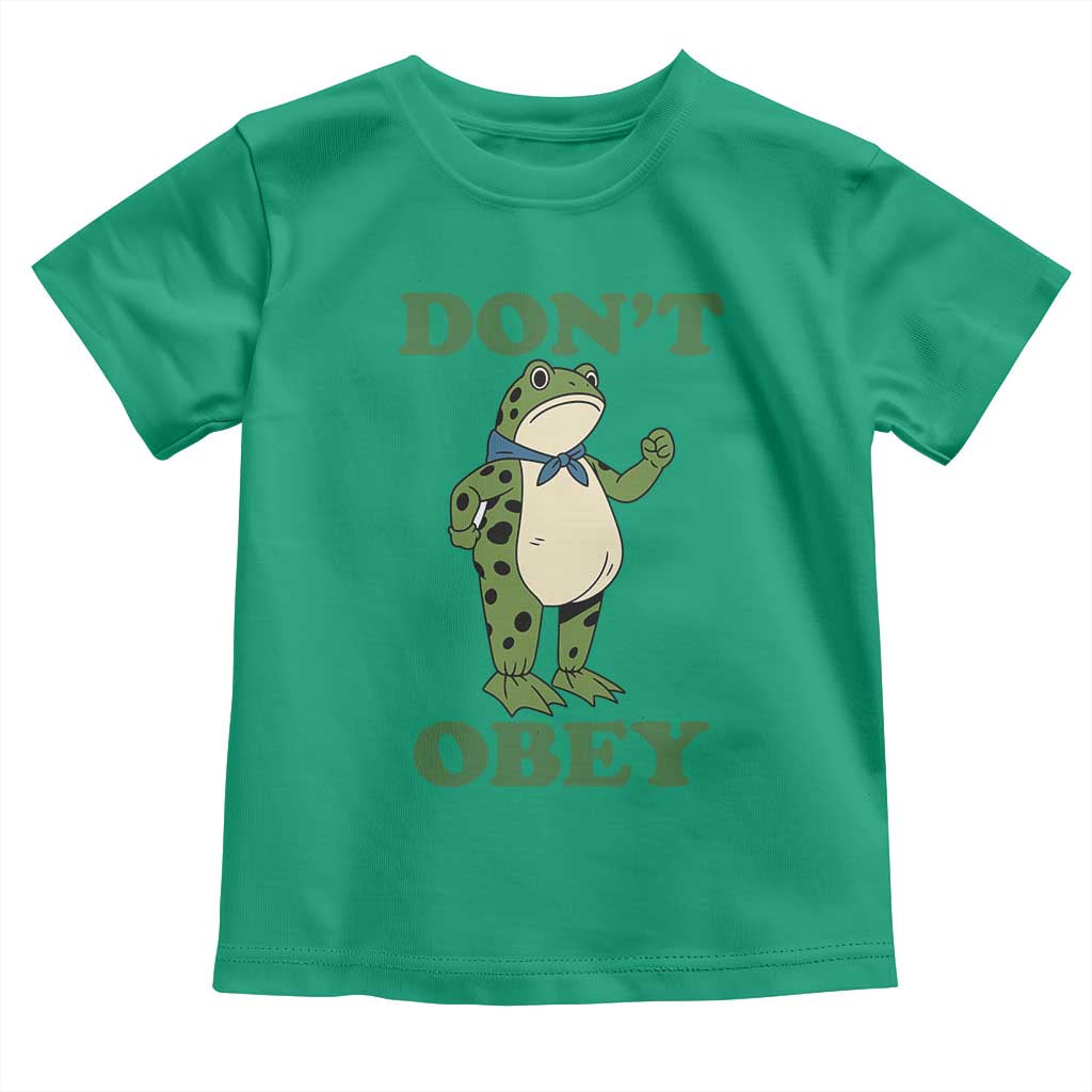 Don't Obey Portland Frog Toddler T Shirt Resist Inflatable Frogs Protest - Wonder Print Shop