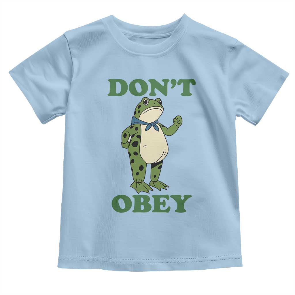 Don't Obey Portland Frog Toddler T Shirt Resist Inflatable Frogs Protest - Wonder Print Shop