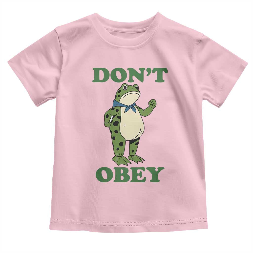 Don't Obey Portland Frog Toddler T Shirt Resist Inflatable Frogs Protest - Wonder Print Shop