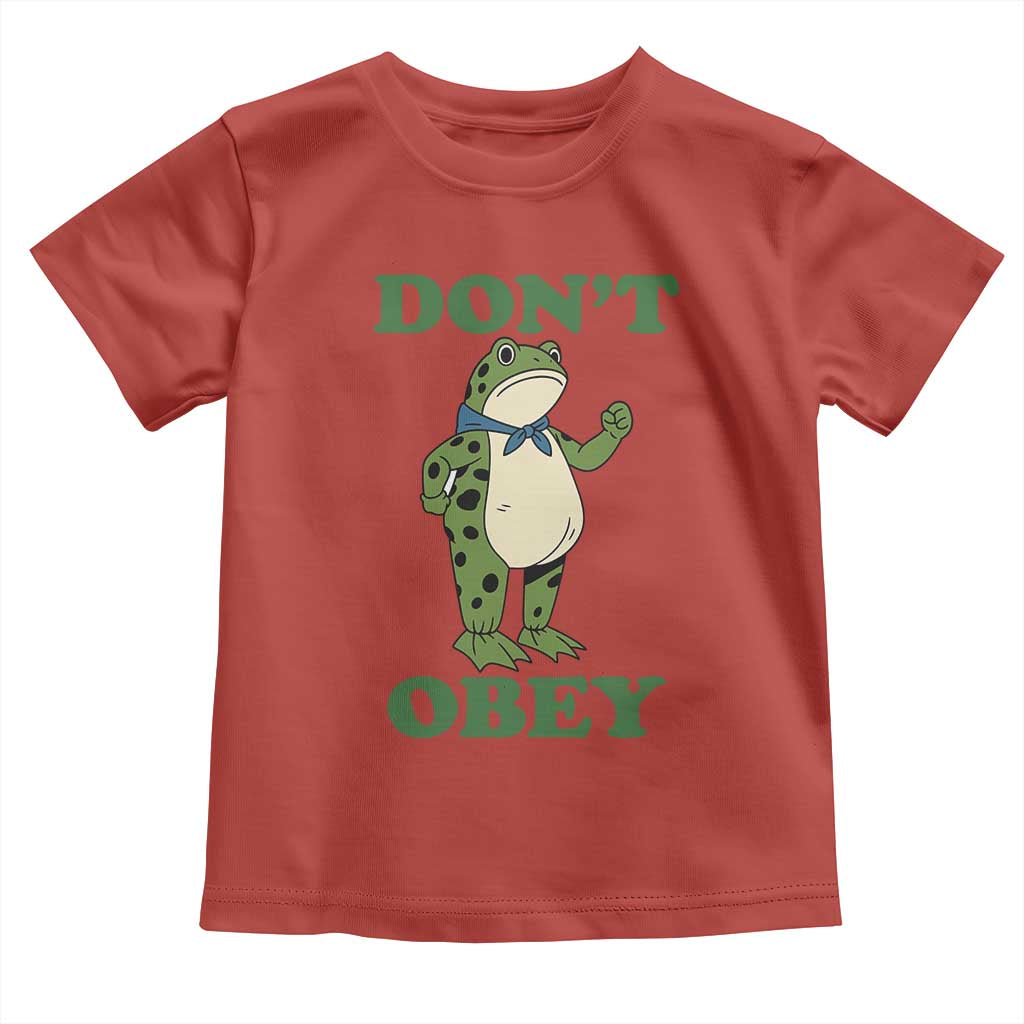 Don't Obey Portland Frog Toddler T Shirt Resist Inflatable Frogs Protest - Wonder Print Shop