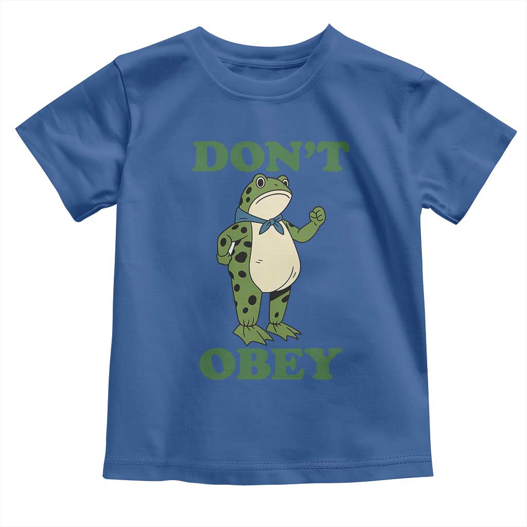 Don't Obey Portland Frog Toddler T Shirt Resist Inflatable Frogs Protest - Wonder Print Shop