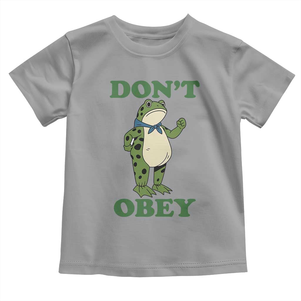 Don't Obey Portland Frog Toddler T Shirt Resist Inflatable Frogs Protest - Wonder Print Shop
