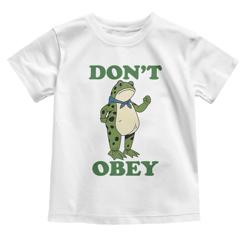 Don't Obey Portland Frog Toddler T Shirt Resist Inflatable Frogs Protest - Wonder Print Shop