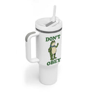 Don't Obey Portland Frog Tumbler With Handle Resist Inflatable Frogs Protest - Wonder Print Shop