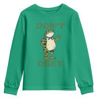 Don't Obey Portland Frog Youth Sweatshirt Resist Inflatable Frogs Protest - Wonder Print Shop