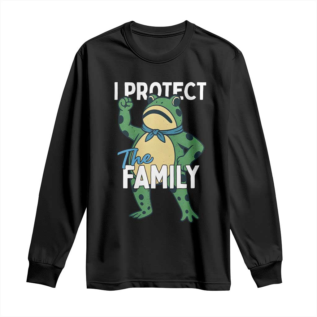 Activist Portland Frog Long Sleeve Shirt I Protect the Family Protest Statement - Wonder Print Shop