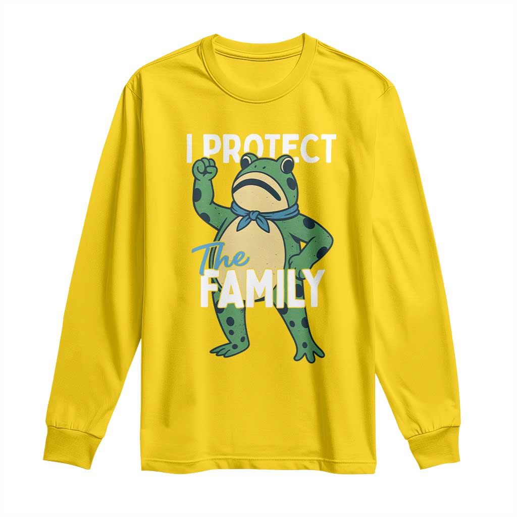 Activist Portland Frog Long Sleeve Shirt I Protect the Family Protest Statement - Wonder Print Shop