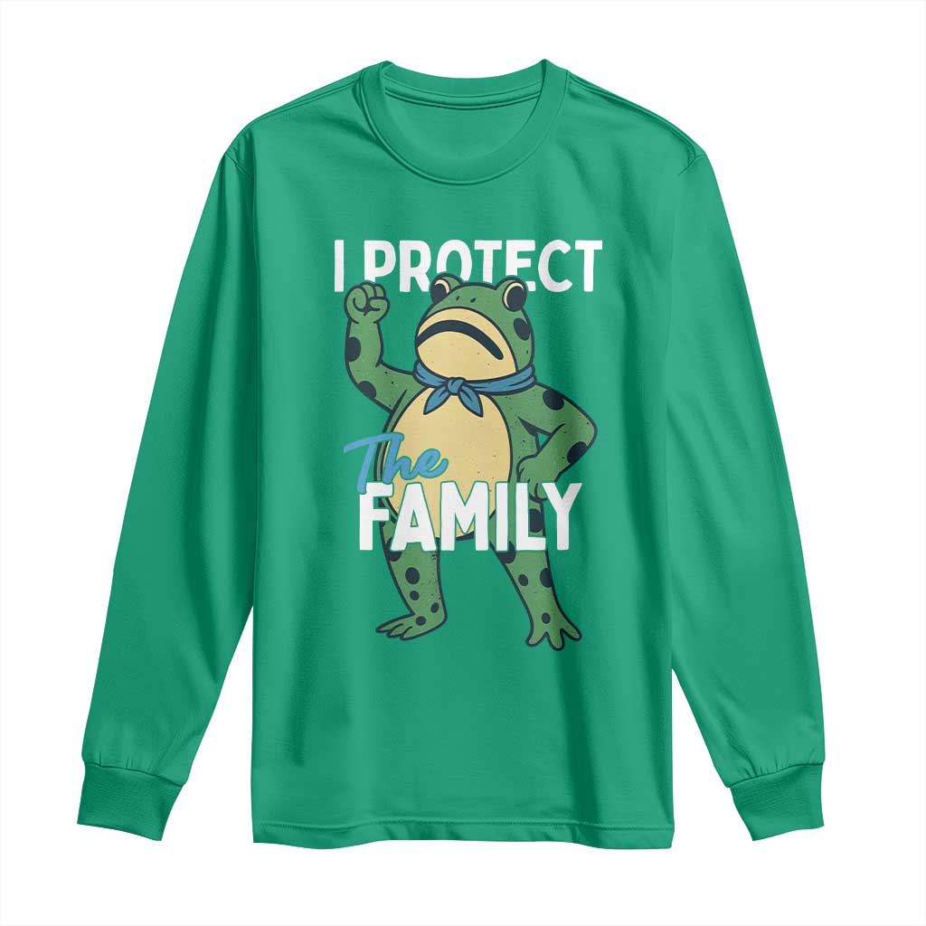 Activist Portland Frog Long Sleeve Shirt I Protect the Family Protest Statement - Wonder Print Shop