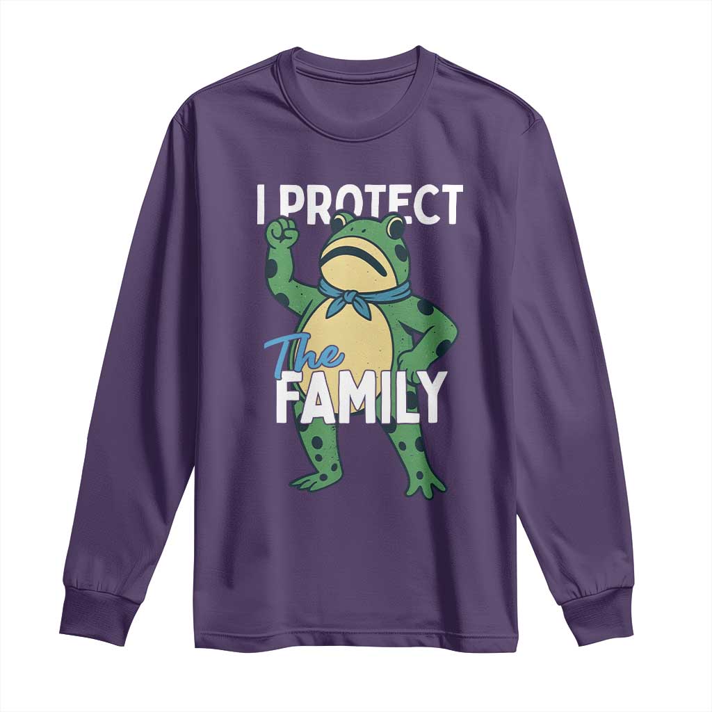 Activist Portland Frog Long Sleeve Shirt I Protect the Family Protest Statement - Wonder Print Shop