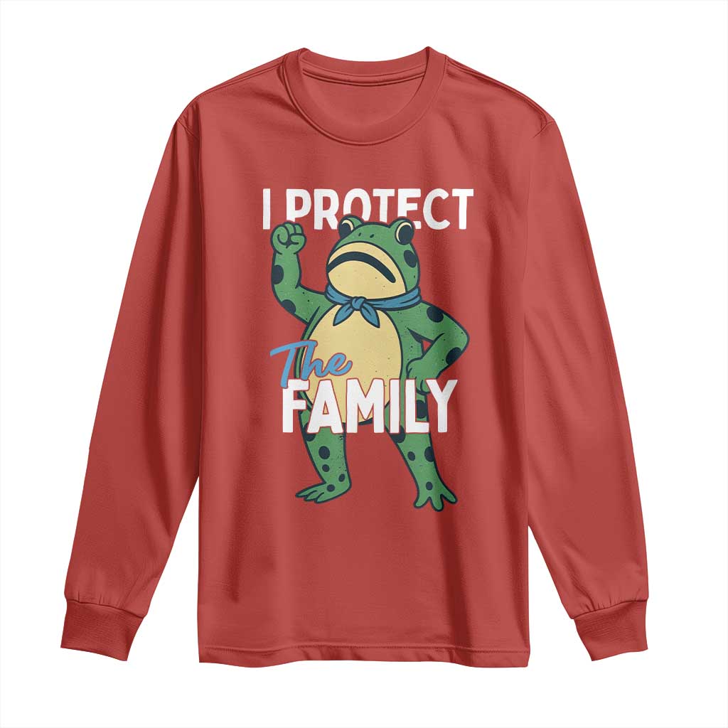 Activist Portland Frog Long Sleeve Shirt I Protect the Family Protest Statement - Wonder Print Shop