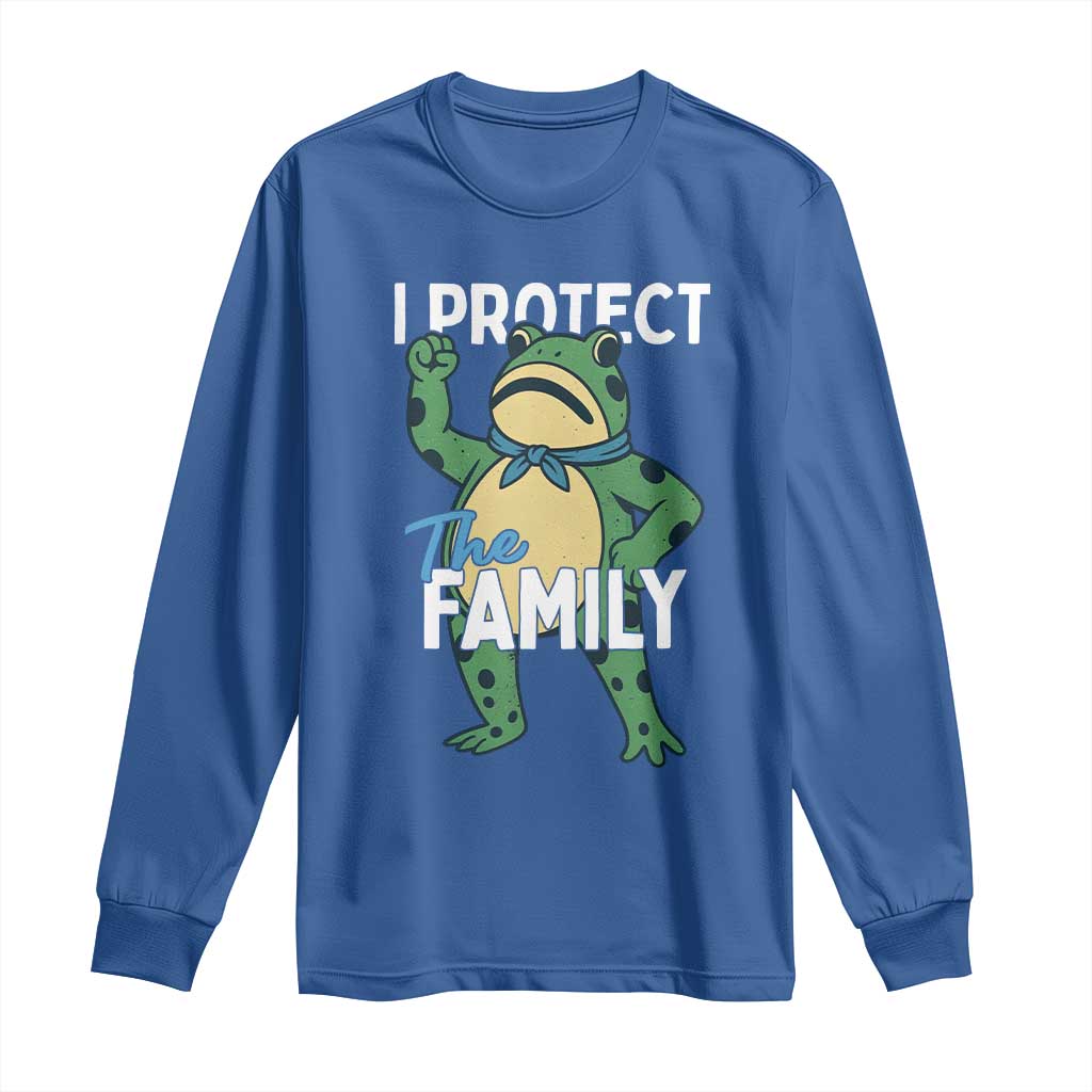 Activist Portland Frog Long Sleeve Shirt I Protect the Family Protest Statement - Wonder Print Shop