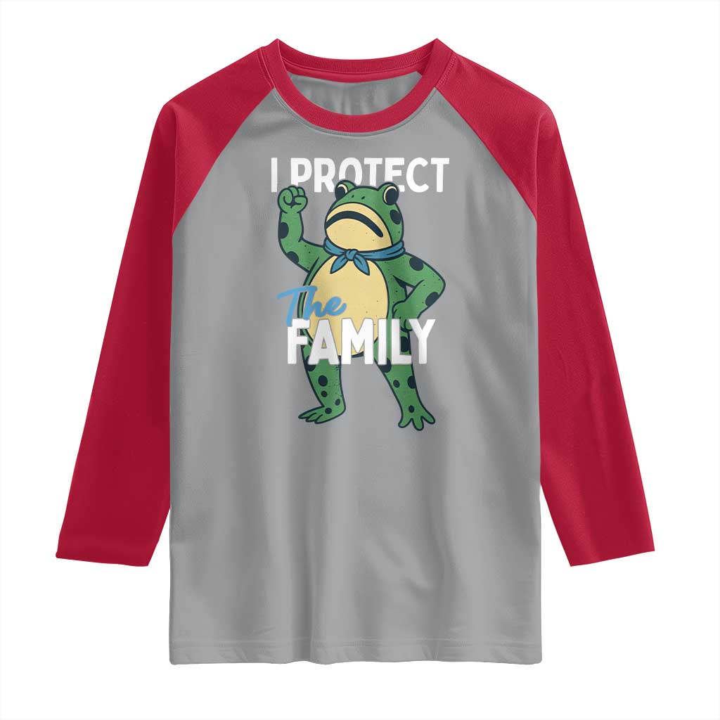 Activist Portland Frog Raglan Shirt I Protect the Family Protest Statement - Wonder Print Shop