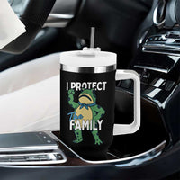 Activist Portland Frog Tumbler With Handle I Protect the Family Protest Statement - Wonder Print Shop
