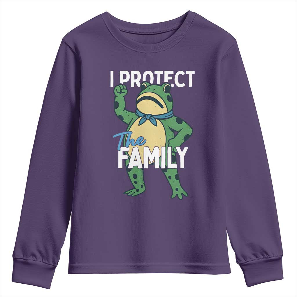 Activist Portland Frog Youth Sweatshirt I Protect the Family Protest Statement - Wonder Print Shop