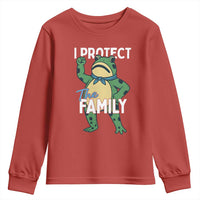 Activist Portland Frog Youth Sweatshirt I Protect the Family Protest Statement - Wonder Print Shop