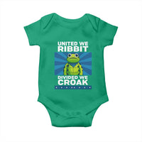 Patriotic Protest Portland Frog Baby Onesie United We Ribbit Divided We Croak Resist - Wonder Print Shop