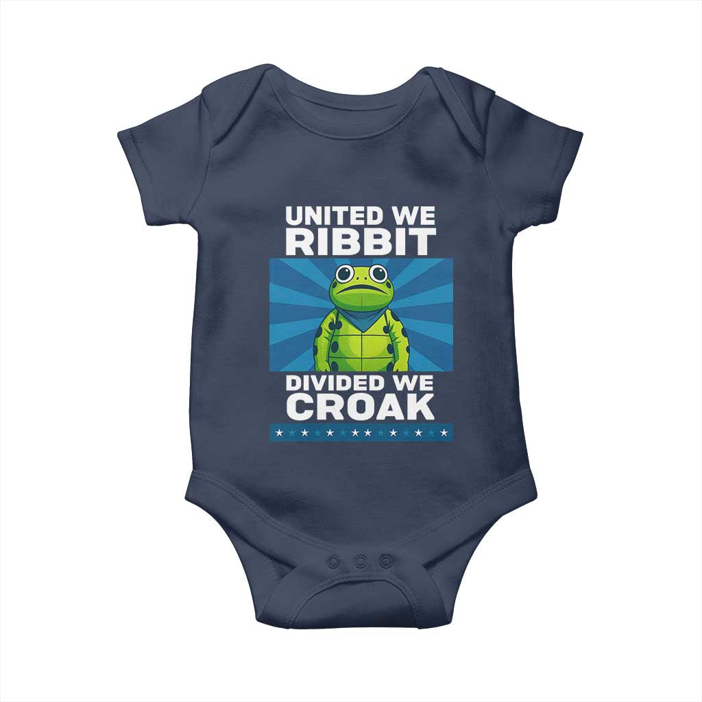 Patriotic Protest Portland Frog Baby Onesie United We Ribbit Divided We Croak Resist - Wonder Print Shop