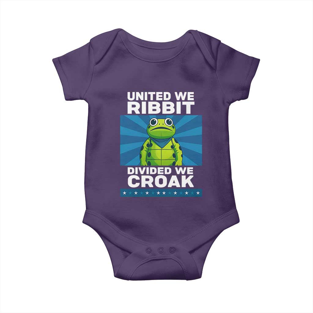 Patriotic Protest Portland Frog Baby Onesie United We Ribbit Divided We Croak Resist - Wonder Print Shop