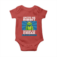 Patriotic Protest Portland Frog Baby Onesie United We Ribbit Divided We Croak Resist - Wonder Print Shop