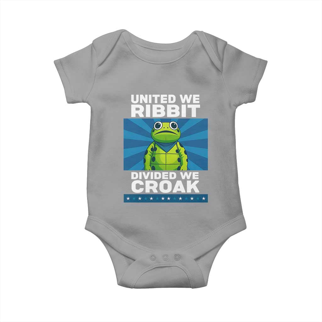 Patriotic Protest Portland Frog Baby Onesie United We Ribbit Divided We Croak Resist - Wonder Print Shop