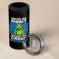 Patriotic Protest Portland Frog 4 in 1 Can Cooler Tumbler United We Ribbit Divided We Croak Resist - Wonder Print Shop