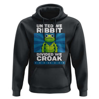 Patriotic Protest Portland Frog Hoodie United We Ribbit Divided We Croak Resist - Wonder Print Shop