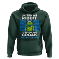 Patriotic Protest Portland Frog Hoodie United We Ribbit Divided We Croak Resist - Wonder Print Shop