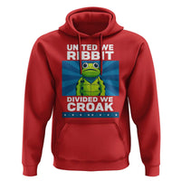 Patriotic Protest Portland Frog Hoodie United We Ribbit Divided We Croak Resist - Wonder Print Shop