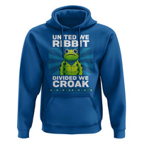 Patriotic Protest Portland Frog Hoodie United We Ribbit Divided We Croak Resist - Wonder Print Shop