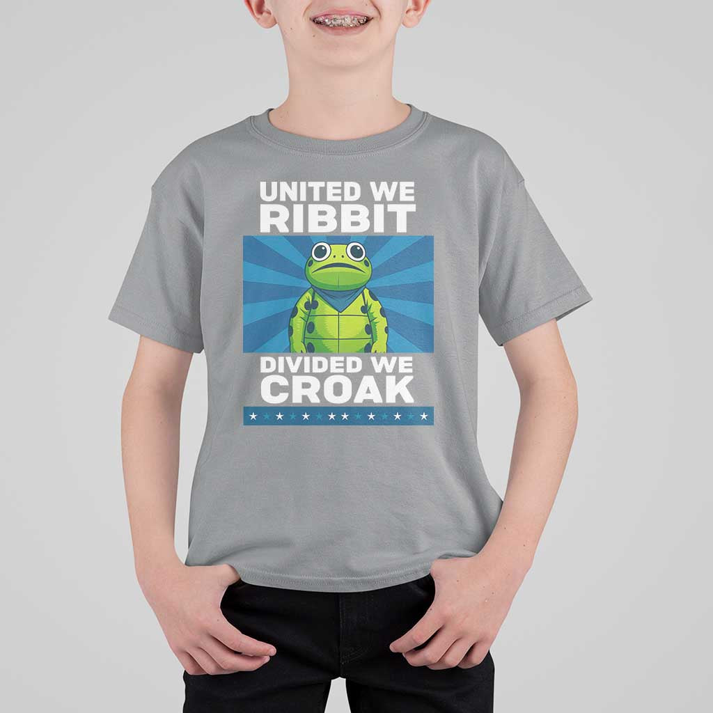 Patriotic Protest Portland Frog T Shirt For Kid United We Ribbit Divided We Croak Resist - Wonder Print Shop