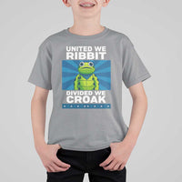 Patriotic Protest Portland Frog T Shirt For Kid United We Ribbit Divided We Croak Resist - Wonder Print Shop