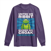 Patriotic Protest Portland Frog Long Sleeve Shirt United We Ribbit Divided We Croak Resist - Wonder Print Shop