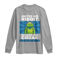 Patriotic Protest Portland Frog Long Sleeve Shirt United We Ribbit Divided We Croak Resist - Wonder Print Shop