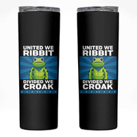 Patriotic Protest Portland Frog Skinny Tumbler United We Ribbit Divided We Croak Resist - Wonder Print Shop