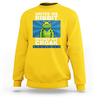Patriotic Protest Portland Frog Sweatshirt United We Ribbit Divided We Croak Resist - Wonder Print Shop