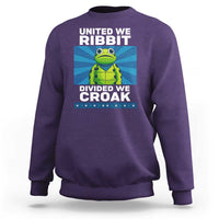 Patriotic Protest Portland Frog Sweatshirt United We Ribbit Divided We Croak Resist - Wonder Print Shop