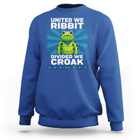 Patriotic Protest Portland Frog Sweatshirt United We Ribbit Divided We Croak Resist - Wonder Print Shop