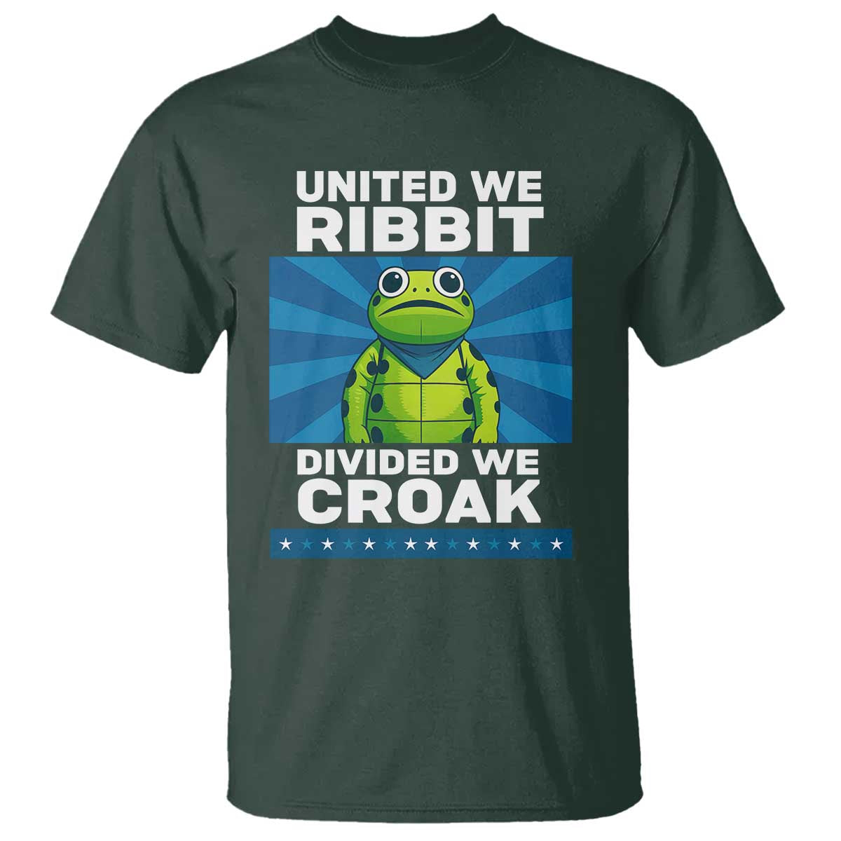 Patriotic Protest Portland Frog T Shirt United We Ribbit Divided We Croak Resist - Wonder Print Shop