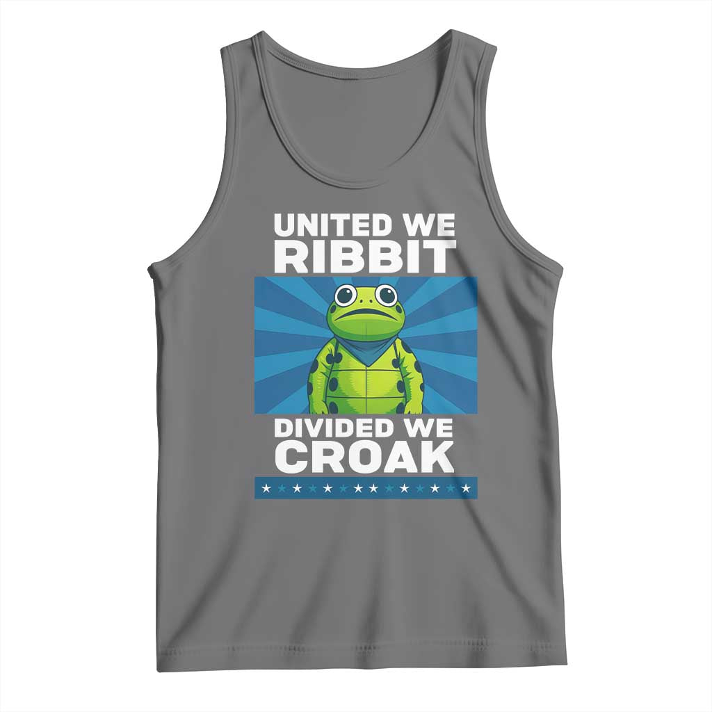 Patriotic Protest Portland Frog Tank Top United We Ribbit Divided We Croak Resist - Wonder Print Shop