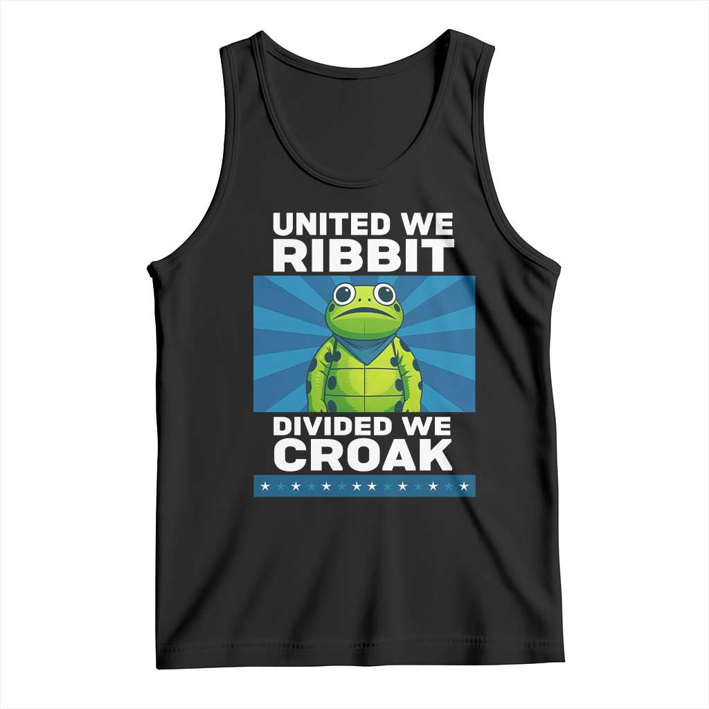 Patriotic Protest Portland Frog Tank Top United We Ribbit Divided We Croak Resist - Wonder Print Shop