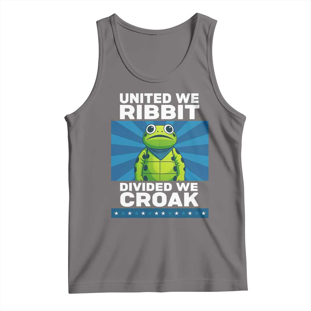 Patriotic Protest Portland Frog Tank Top United We Ribbit Divided We Croak Resist - Wonder Print Shop