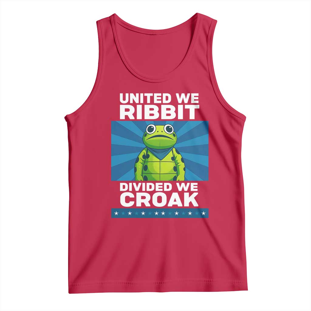 Patriotic Protest Portland Frog Tank Top United We Ribbit Divided We Croak Resist - Wonder Print Shop