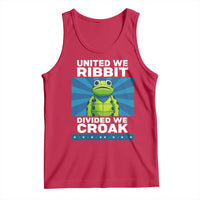 Patriotic Protest Portland Frog Tank Top United We Ribbit Divided We Croak Resist - Wonder Print Shop