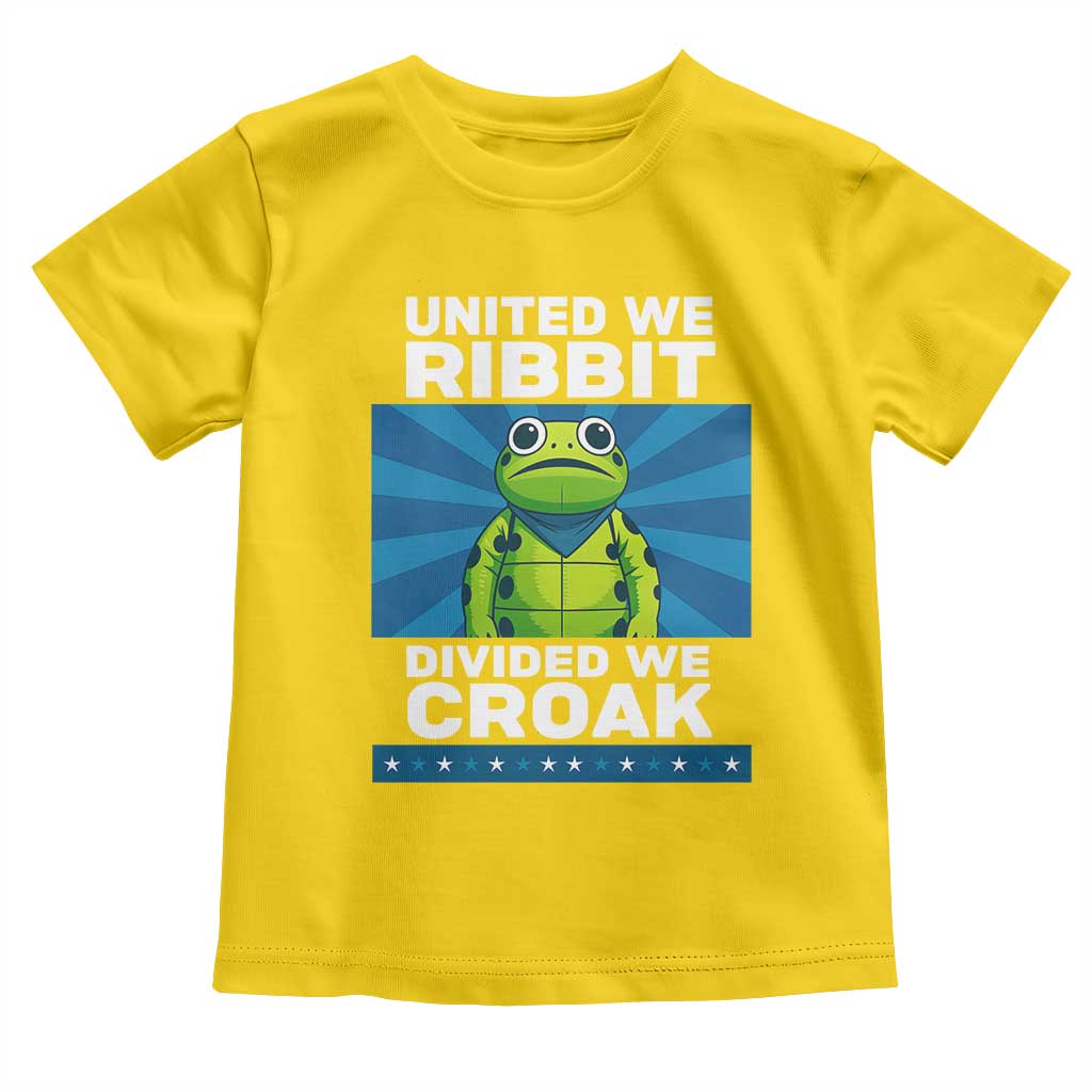 Patriotic Protest Portland Frog Toddler T Shirt United We Ribbit Divided We Croak Resist - Wonder Print Shop