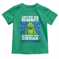 Patriotic Protest Portland Frog Toddler T Shirt United We Ribbit Divided We Croak Resist - Wonder Print Shop