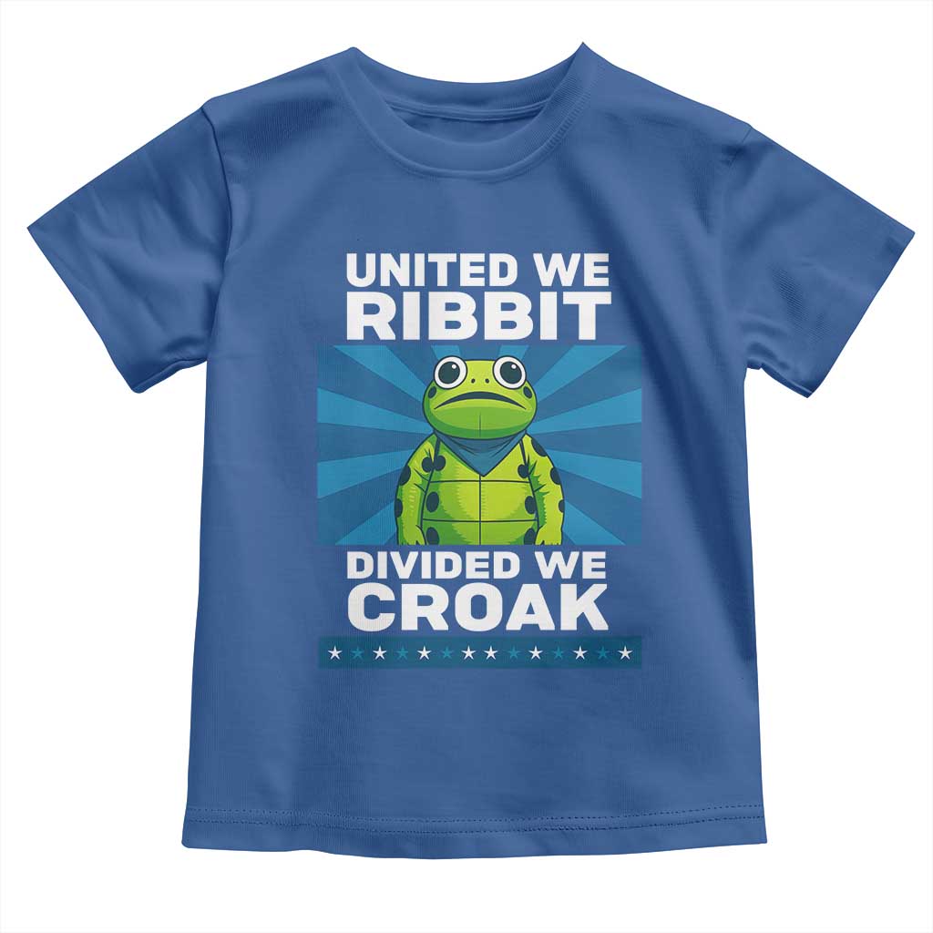 Patriotic Protest Portland Frog Toddler T Shirt United We Ribbit Divided We Croak Resist - Wonder Print Shop