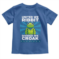 Patriotic Protest Portland Frog Toddler T Shirt United We Ribbit Divided We Croak Resist - Wonder Print Shop