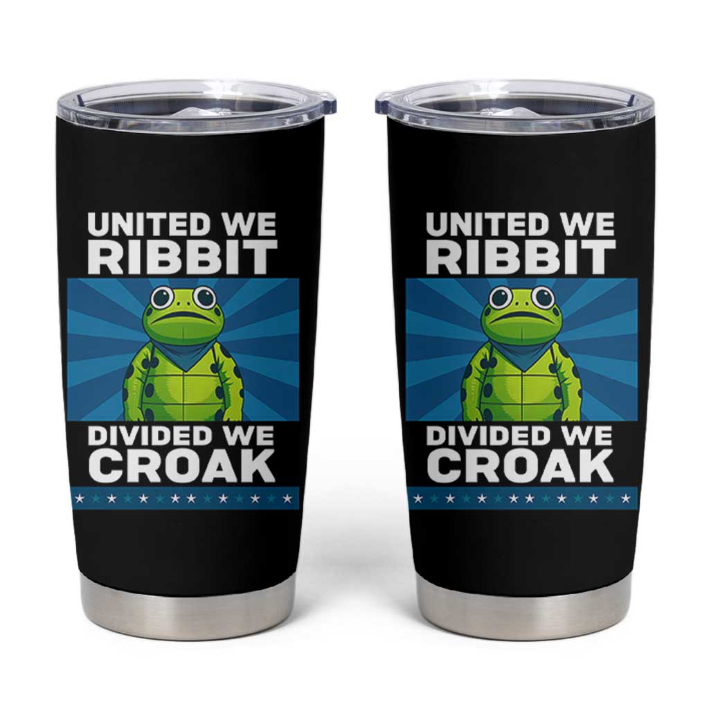 Patriotic Protest Portland Frog Tumbler Cup United We Ribbit Divided We Croak Resist - Wonder Print Shop