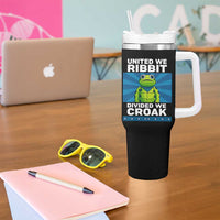 Patriotic Protest Portland Frog Tumbler With Handle United We Ribbit Divided We Croak Resist - Wonder Print Shop