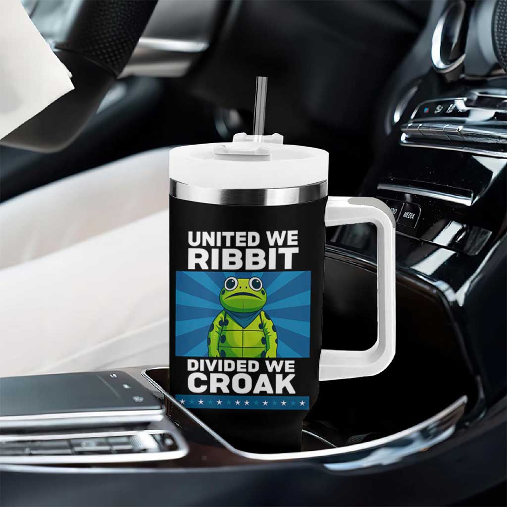Patriotic Protest Portland Frog Tumbler With Handle United We Ribbit Divided We Croak Resist - Wonder Print Shop